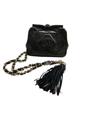 Chanel Black Vintage 90's Convertible Crossbody/Waist Bag